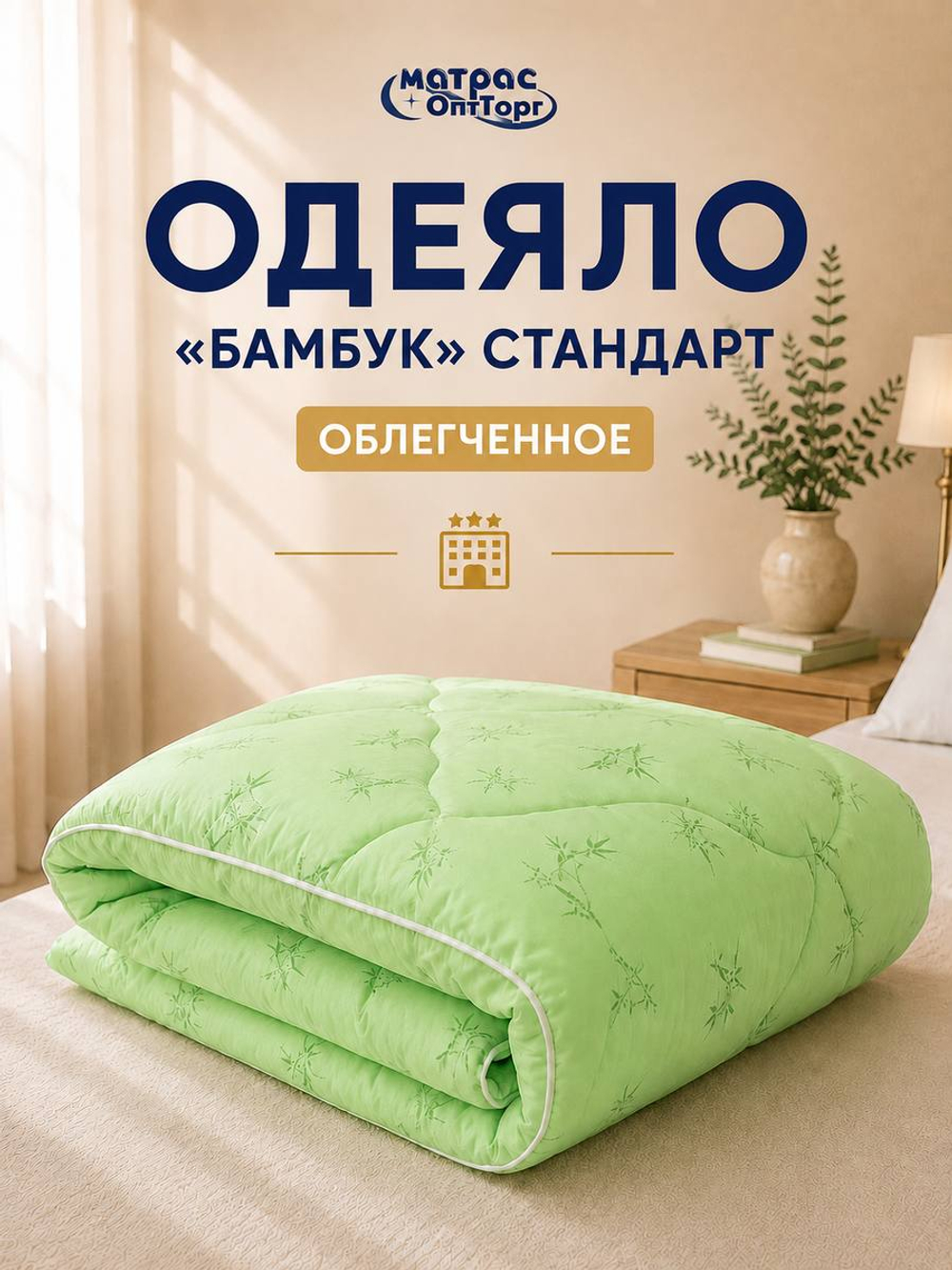 Одеяло бамбук Стандарт облегченное