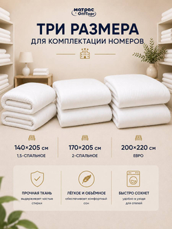 Одеяло холлофайбер Отельное классика  (наполнитель: холлофайбер 300гр/м2, чехол: микрофибра, 100%пэ)