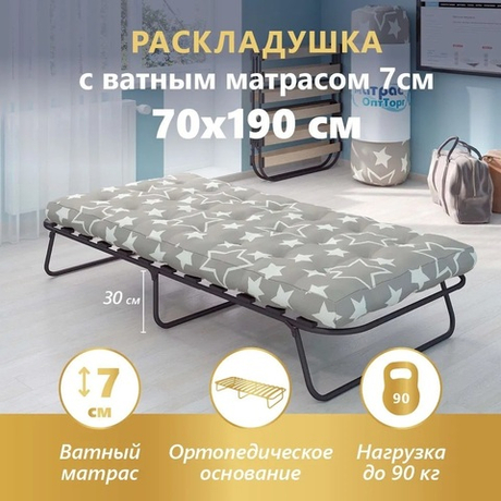 Раскладушка Практик с матрасом