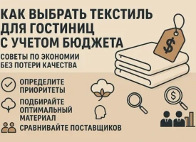 Как выбрать текстиль для гостиниц с учетом бюджета: советы по экономии без потери качества