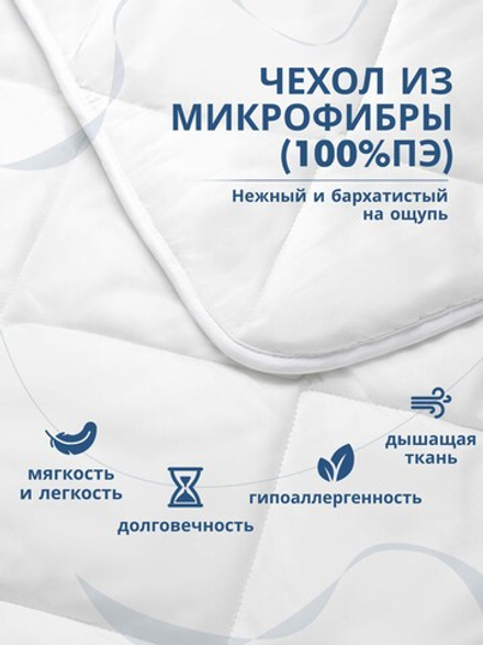 Одеяло для гостиницы кассетного типа (наполнитель: лебяжий пух 300гр/м2, чехол: микрофибра, 100% пэ) для гостиниц в Санкт-Петербурге
