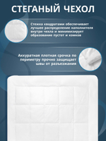 Одеяло для отелей (наполнитель: лебяжий пух 300гр/м2, чехол: тик, 100% пэ)
