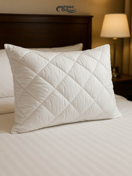 Подушка для отелей лебяжий пух стеганная (тик 100% хлопок) в Санкт-Петербурге