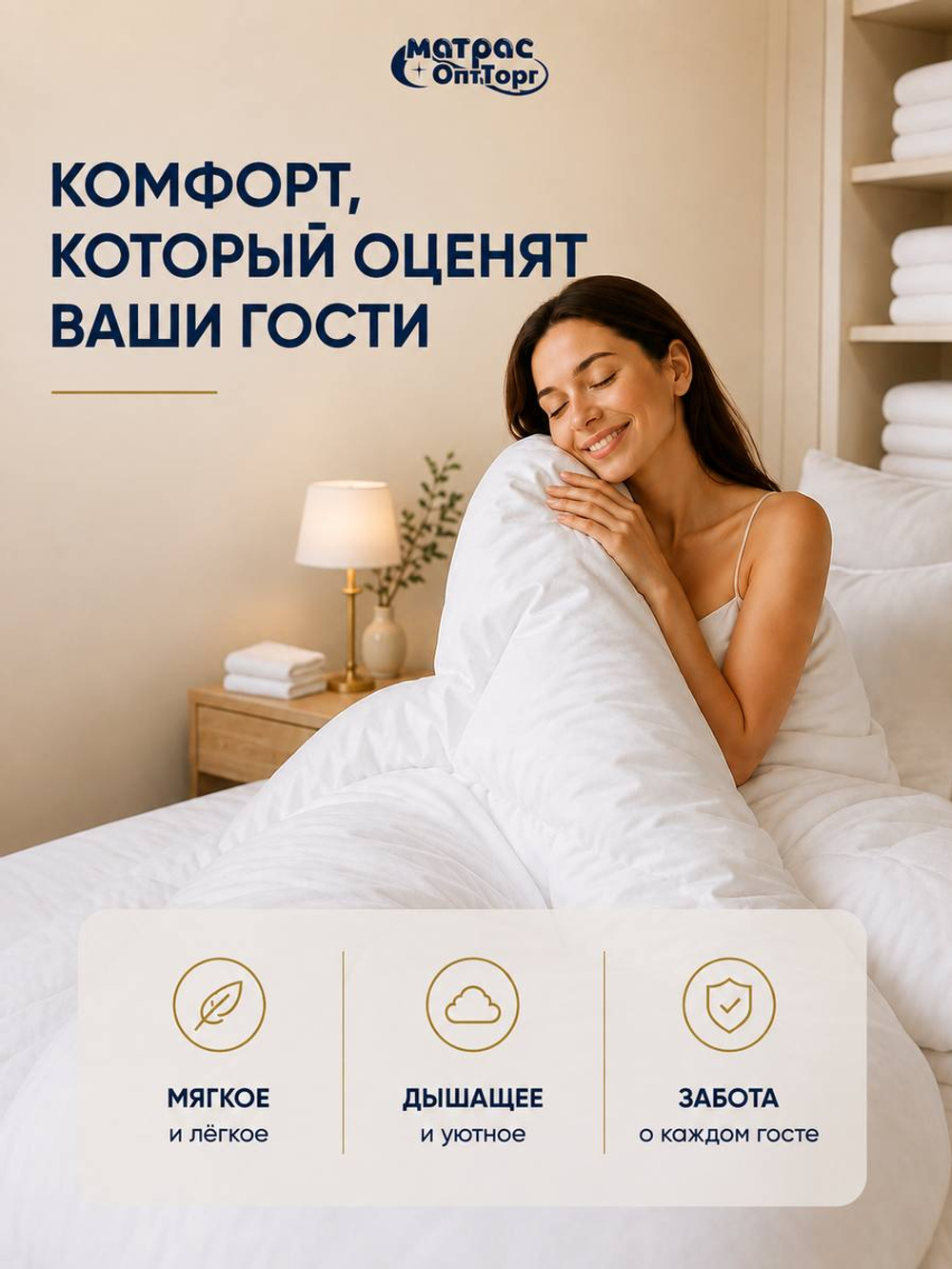 Одеяло холлофайбер Отельное классика  (наполнитель: холлофайбер 300гр/м2, чехол: микрофибра, 100%пэ)